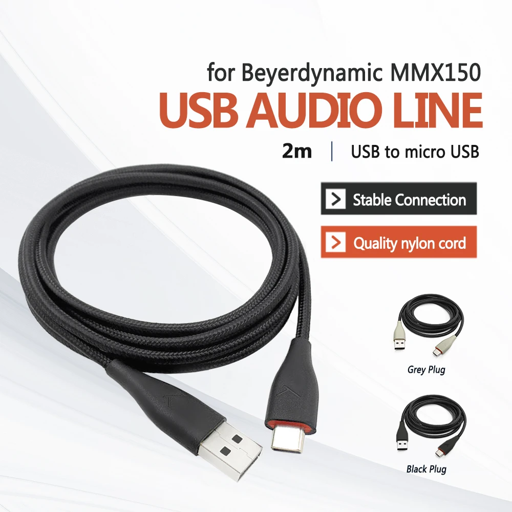 

Gaming Headphone Upgrade Cable Audio Replacement Line of PC Ver. with USB Interface at Both Ends for Beyerdynamic MMX150