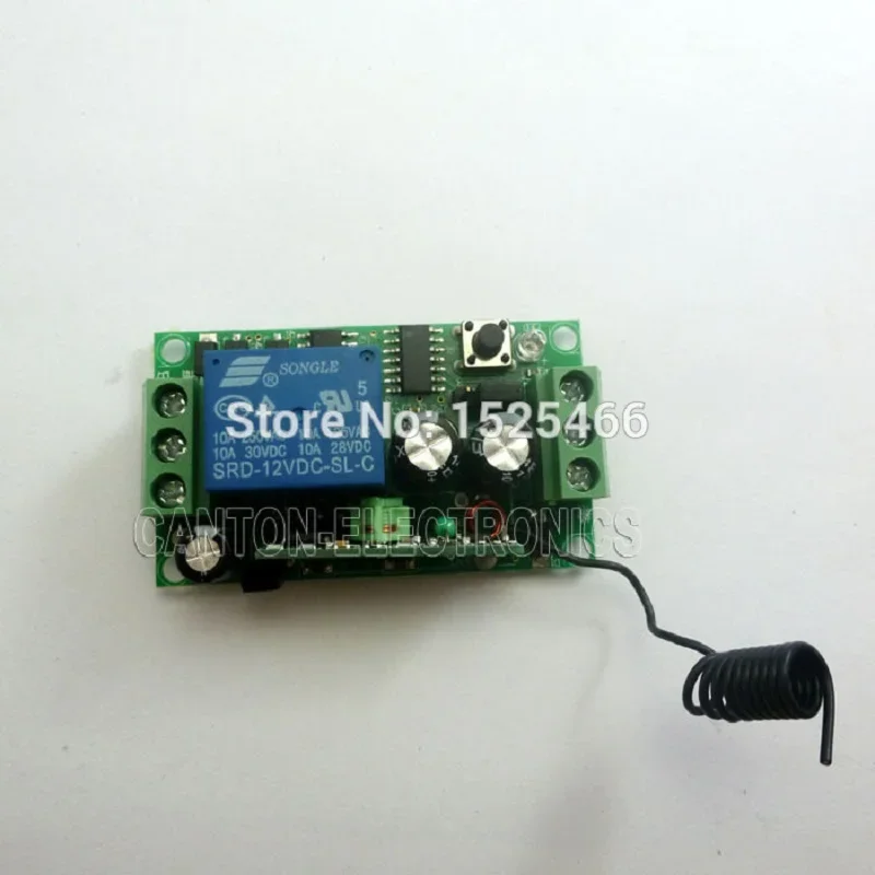 Module de relais de commutateur de télécommande sans fil LED 433M DC 12V pour moteur d'éclairage lumineux