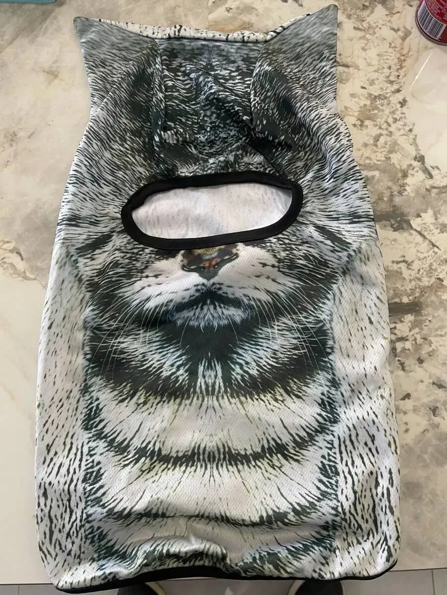 

3D Animal Print Balaclava Face Mask Unisex Windproof Breathable Polyester Ski Mask For Outdoor Activities