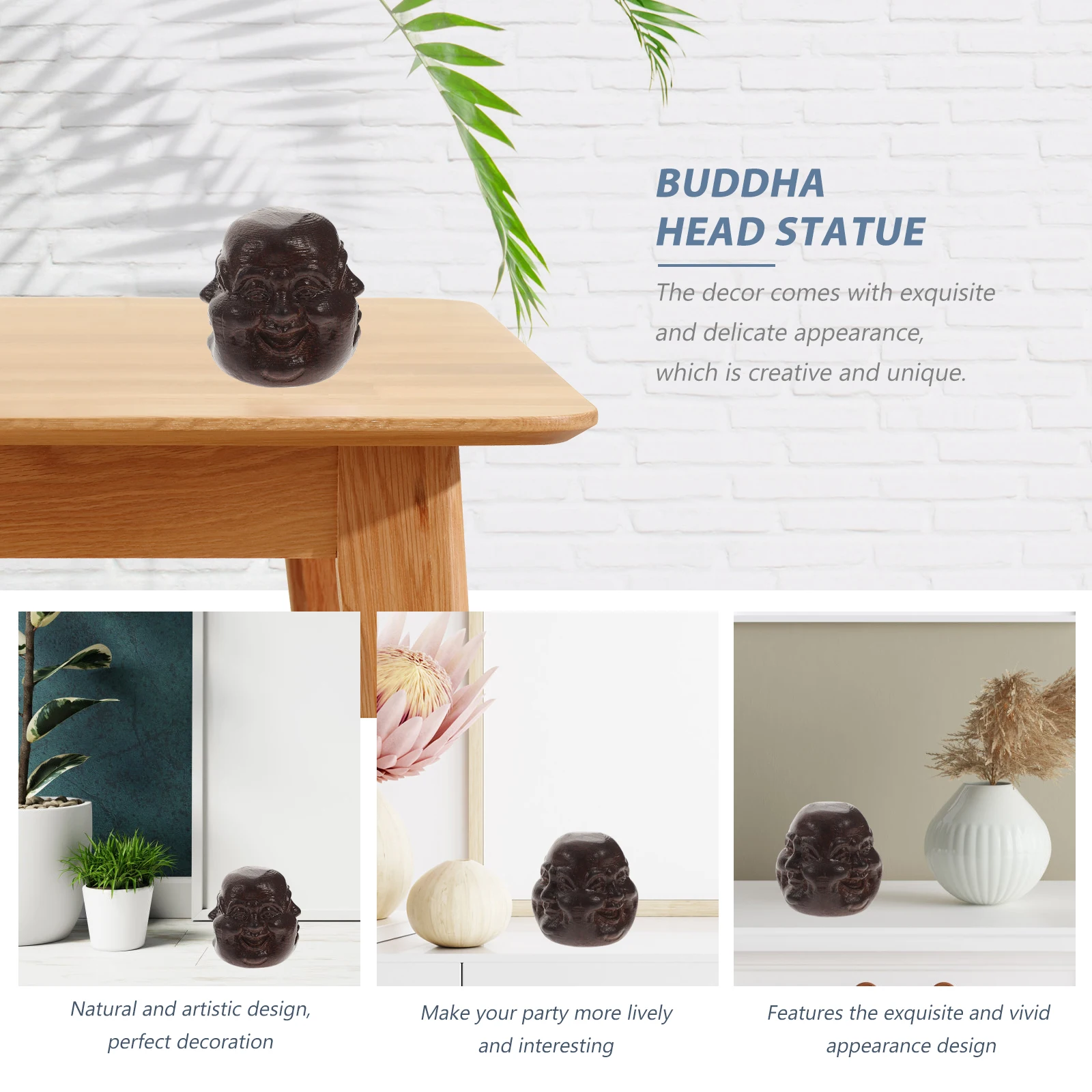 

Solid Wood Four-faced Buddha Handle Parts Office Vietnam Eaglewood Craft Figurine