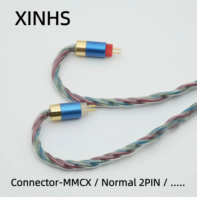 XINHS XH03 Wildweave Dream 8-Core 7N OCC versilbertes HIFI IEM-Kabel, 2Pin/MMCX/IE900, 2,5/3,5/4,4mm Stecker – Detail 5