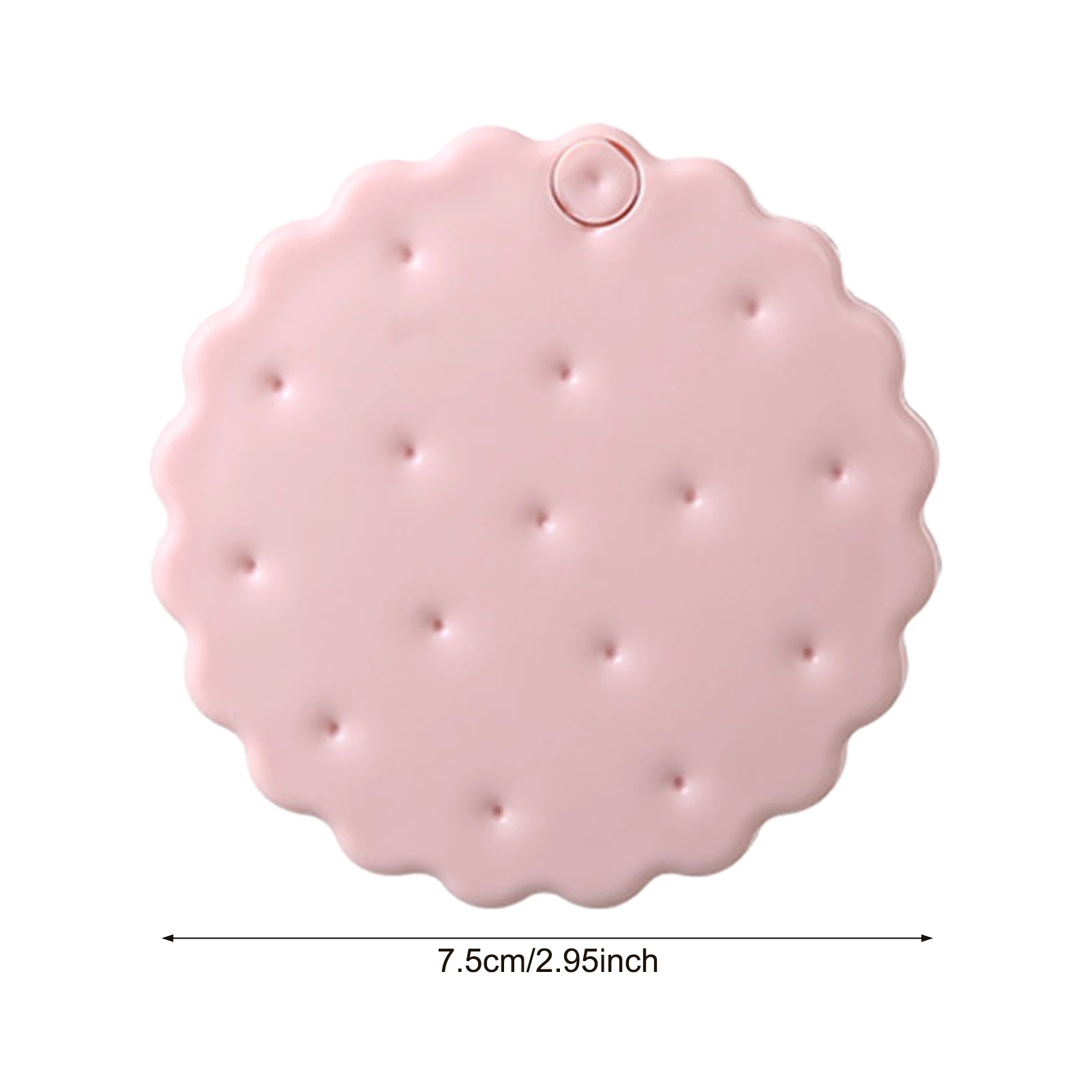 น่ารักคุกกี้พับกระจกมินิแบบพกพาสีชมพู/สีเหลืองแต่งหน้ากระจกหวีน่ารัก Travel Pocker กระจกสําหรับหญิง