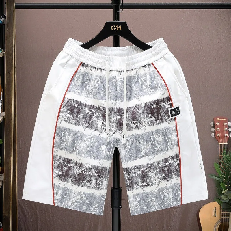 

Модные трендовые мужские шорты с принтом в стиле ретро, пляжные брюки, летние удобные дышащие повседневные шорты, спортивные спортивные брюки