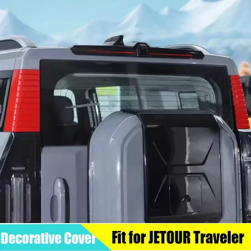 Car Tailgate D-pillar Decorative Cover Fit for JETOUR Traveler T2 2023+ D-pillar Sticker Car Exterior Trims Accessories