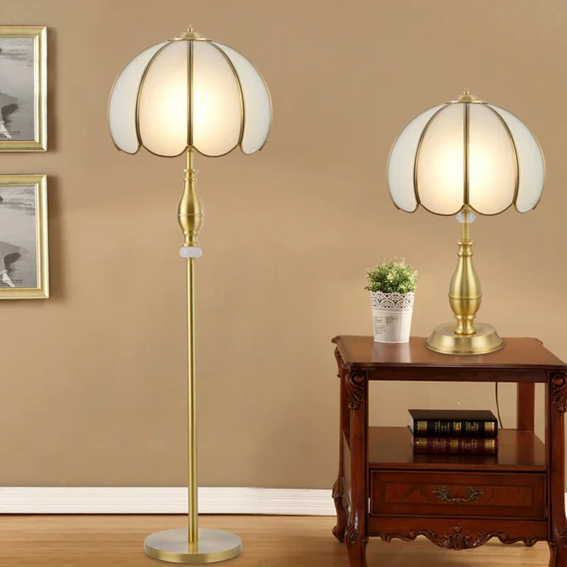 COLIN Contemporary Copper Table Lamp Golden LED Brass Desk Light Creative Decor For Home Bedroom