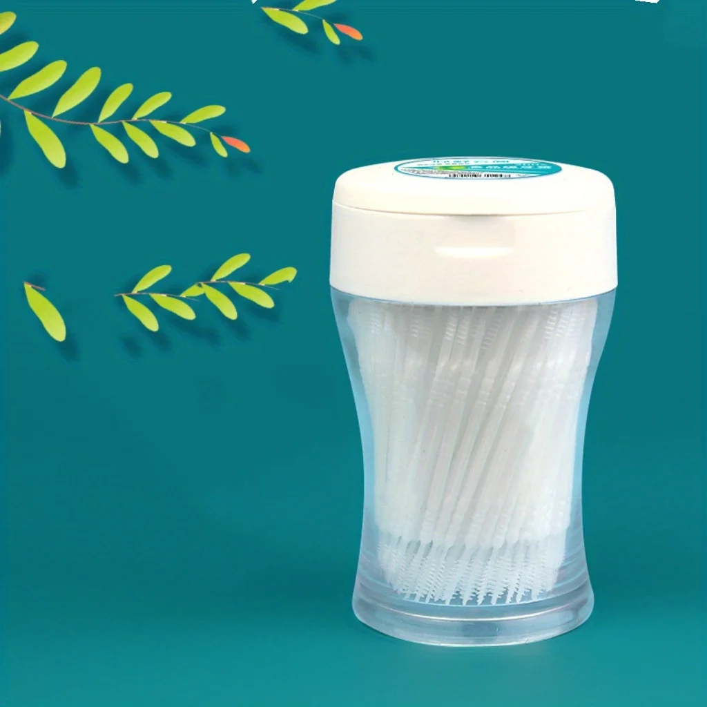 200PCS Double Head Disposable Interdental Brushing Dental Flosser Picks Portable Disposable Flosser For Travel Daily Life