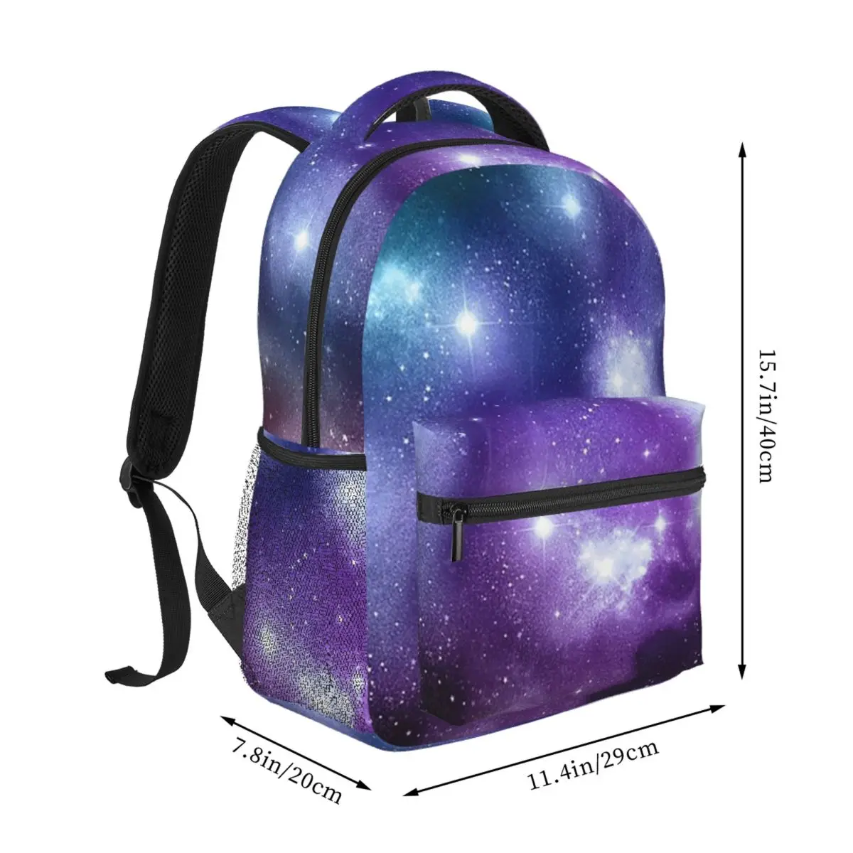 Astronomy Galaxy Space Seamless Starry Firmament Backpack Student BookBag Children School Bag Computer Shoulder Bags Men Women