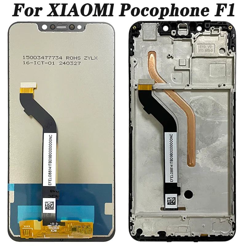 AAA+ For Xiaomi poco F1 PocoF1 LCD Display 10 Touch Screen Digitizer Assembly for xiaomi mi Pocophone F1 PocophoneF1 lcd screen