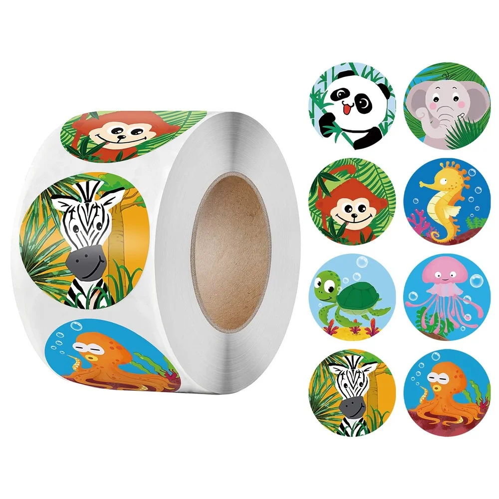 

cartoon pattern sticker panda monkey sea horse elephant turtle zebra octopus jellyfish8 animal patterns stationery supplies