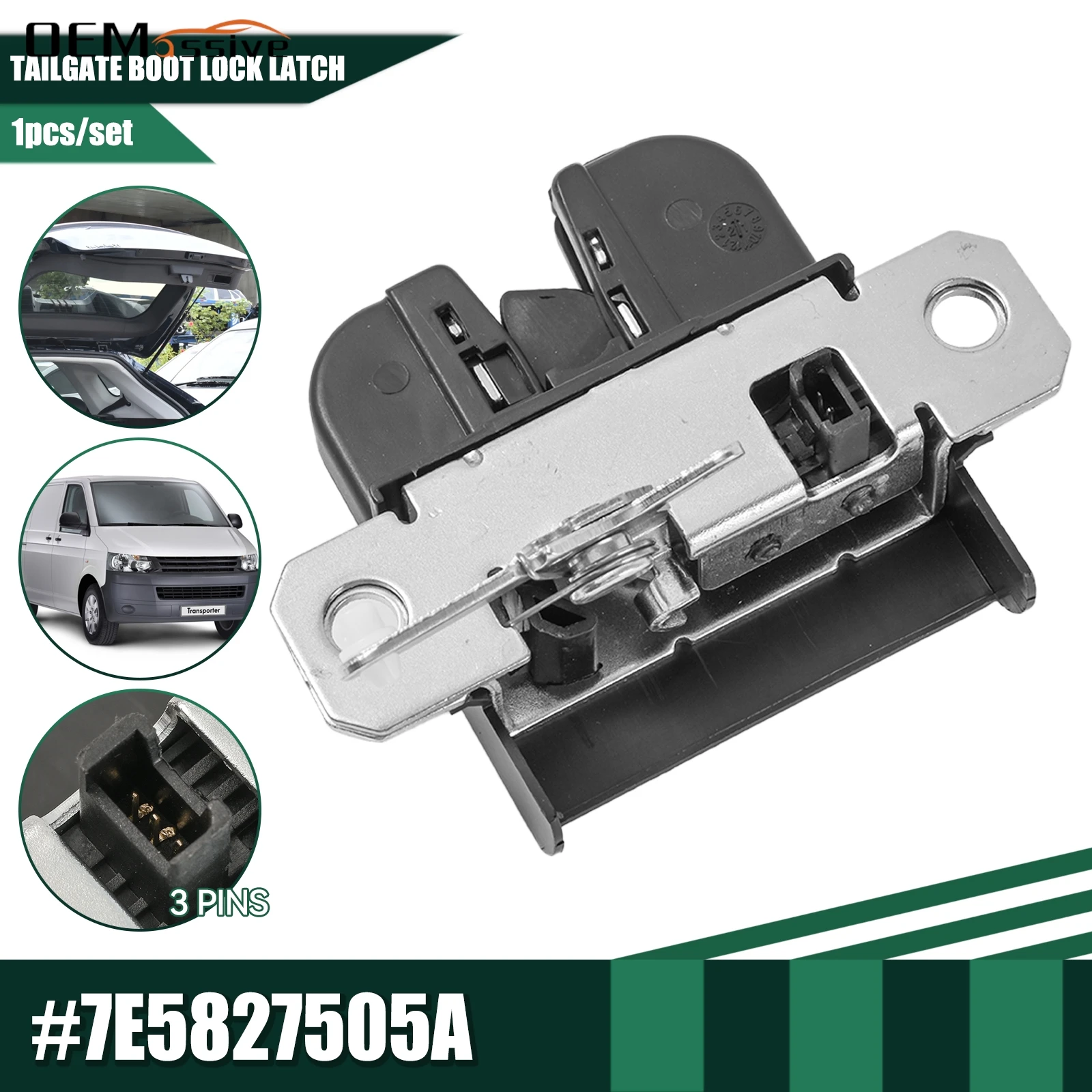 For VW Transporter T5 2003 - ON Campmob 2010 - ON Tailgate Boot Lock Latch Mechanism 7E5827505B 7E5827505A 7E5827505C 7E5827505D