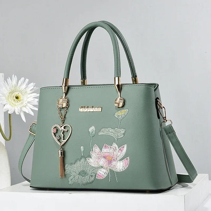 حقيبة يد نسائية عصرية متعددة الاستخدامات حقيبة كتف كلاسيكية مطرزة عالية الجودة حقيبة كروس عادية سعة كبيرة حمل حقيبة #1