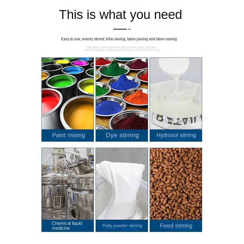 

Cheap5 Gallon Industrial Pneumatic Mixer Glue Liftable Air Mixer Paint Ink Agitator Agitator 60L Tank Liquid Dispersion