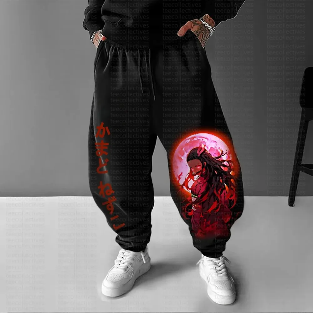Demon Slayer Harajuku Anime Autunno Inverno Nuovo 2025 Pantaloni di cotone Alla moda Uomo Donna Hip-Hop Moda casual Pantaloni sportivi larghi