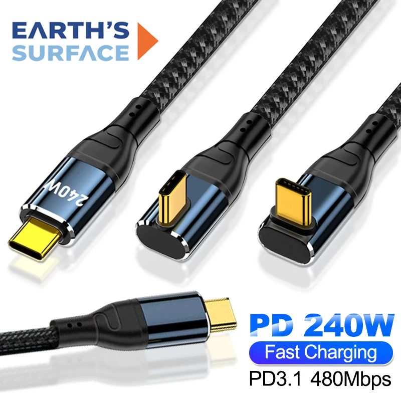 240W USB Type C Fast Charging Cable PD3.1 480Mbps Data Transfer USB C Charger Wire for iPhone 16 Xiaomi Samsung Laptop USBC Cord