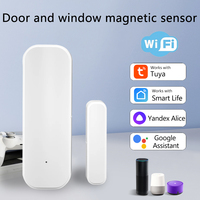 Tuya WiFi Smart Door Sensor Window Entry Sensor Security Door Detector Alarm Smart Life APP Control Support Alexa Google Home