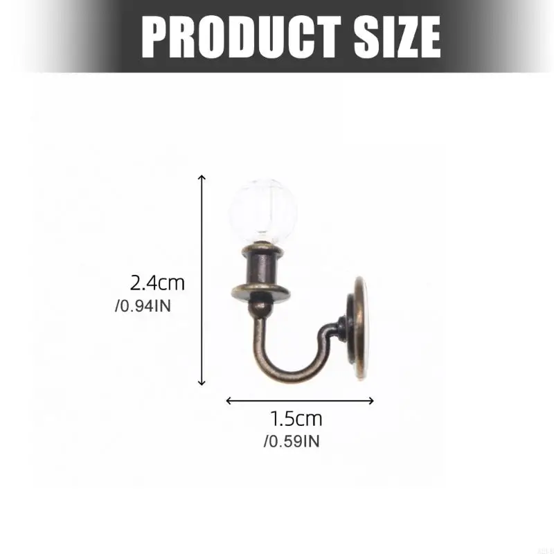 محاكاة مصغرة الكريستال الجدار ضوء نموذج تمثال ل 1/12 دمية ديكورات منزلية غرفة نوم المشهد عرض الملحقات A2UB