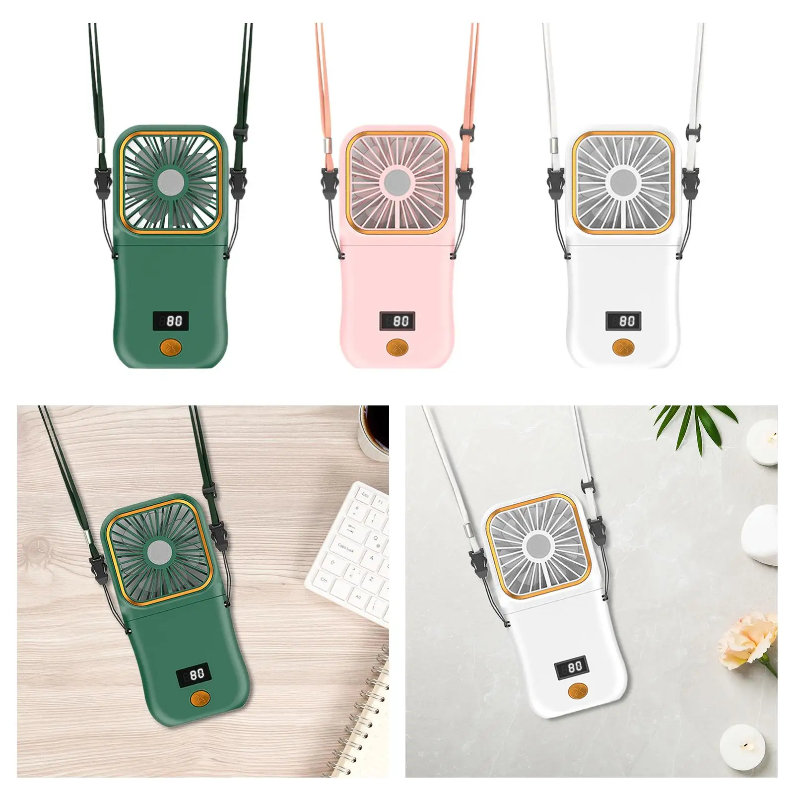 مروحة صغيرة محمولة باليد ، مروحة مكتب لاسلكية قابلة للطي ، مروحة داخلية يمكن ارتداؤها