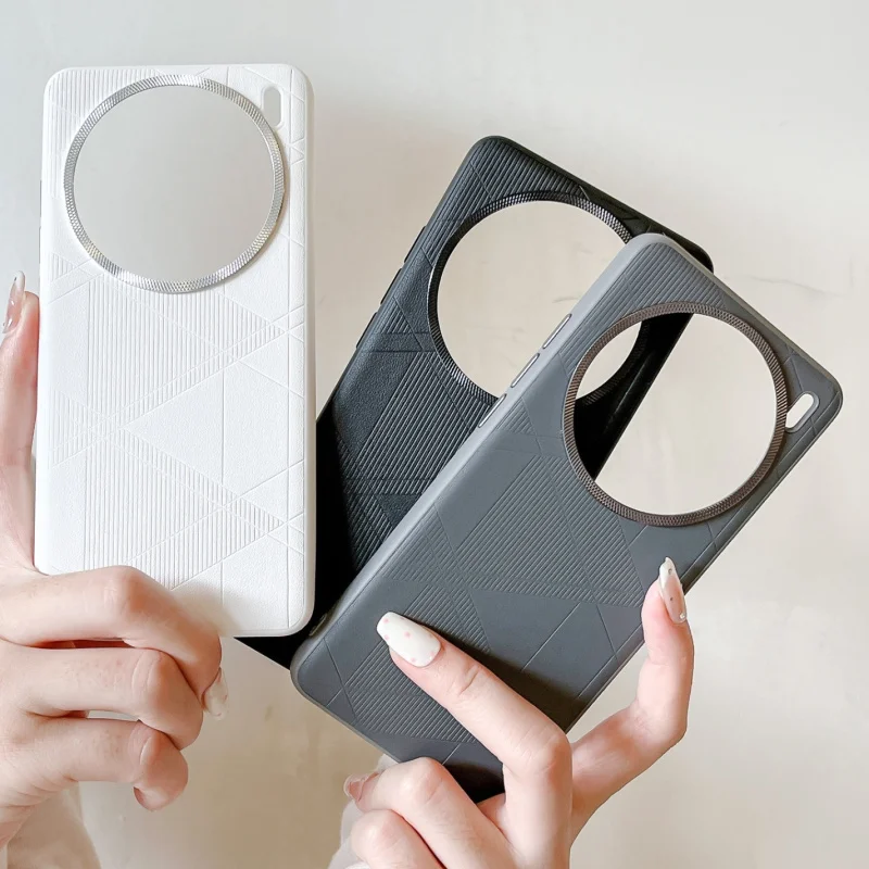 Для VIVO X200 Pro X100 Ultra Mini 5G чехол Роскошный кожаный мягкий силиконовый полосатый сетчатый стильный корпус-бампер противоударная задняя крышка