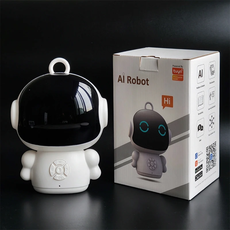Tuya AI Smart Voice Chat Robot with 61 Languages, WiFi Bluetooth Home Companion for Kids & Adults Early Education Machine Toys