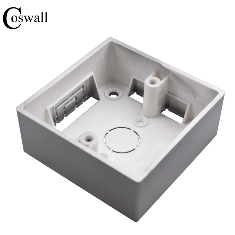 COSWALL 33mm Depth External Mounting Box For 86 Type Switch And Socket Apply For Any Position Outside of Wall Surface B/W/G