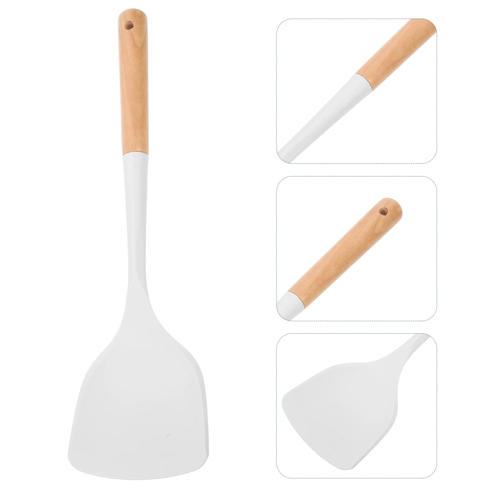 

Silicone Wok Spatula Heat Resistant Non Stick Cooking Spatula For Frying Pancake Egg Fish Kitchen Utensil Cooking Tool