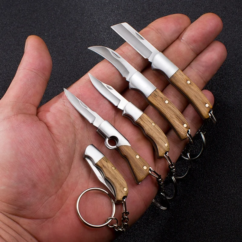 Portable Sharp Mini Knife with Keychain | Lightweight Folding Pocket Knife for Everyday Carry, Camping Outdoor Tool Gift
