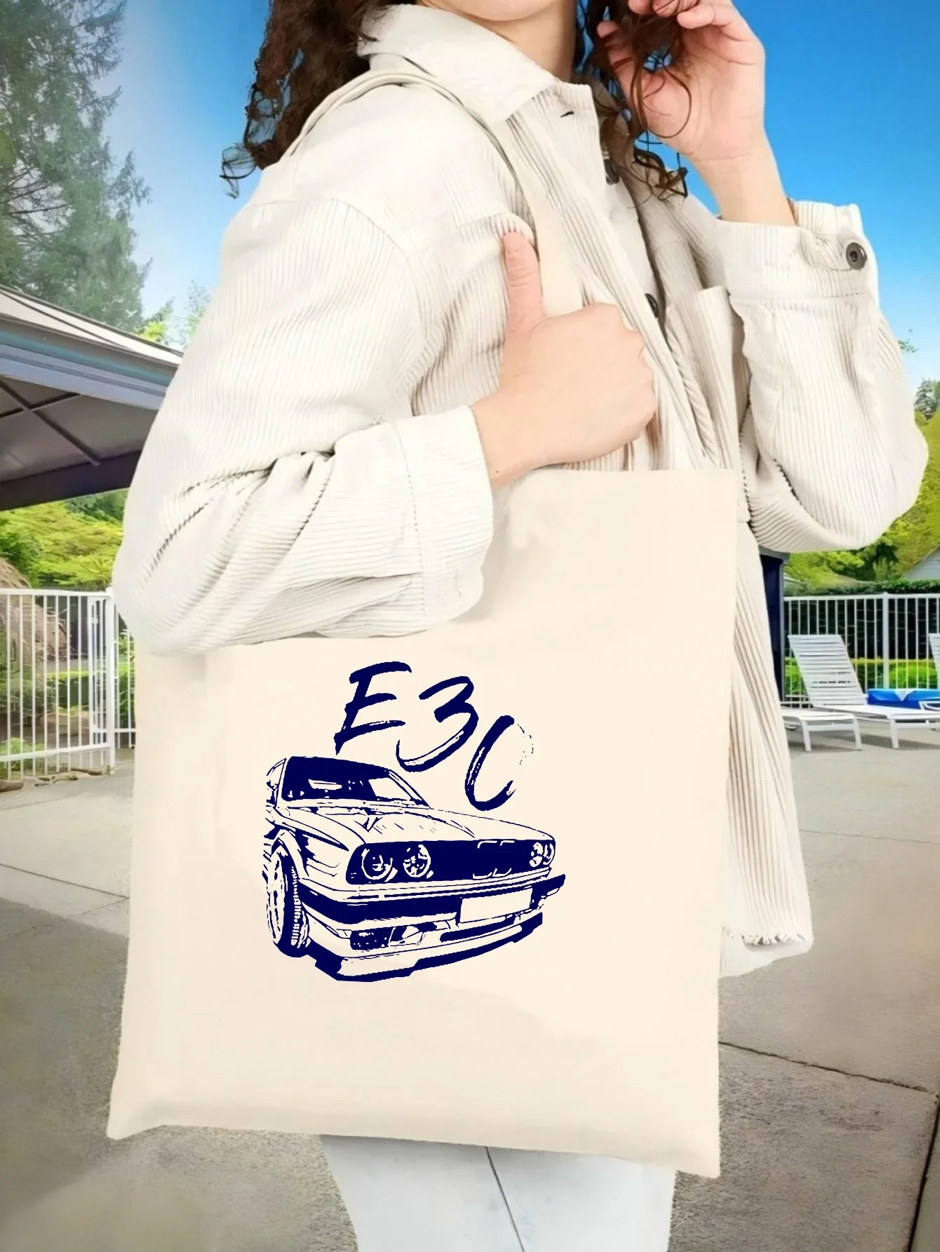 

E30 2026 Новинка: Универсальная холщовая сумка-тоут, вместительная, прочная, многоразовая, многофункциональная, на плечо, для повседневного использования/путешествий