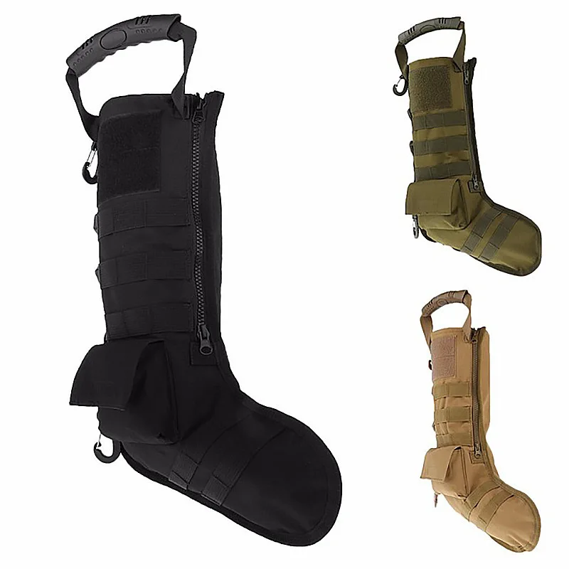Tactical Christmas Stocking MOLLE Pouch Outdoor Gear Storage Bag Hanging Accessory Tool Organizer for Holiday Decor
