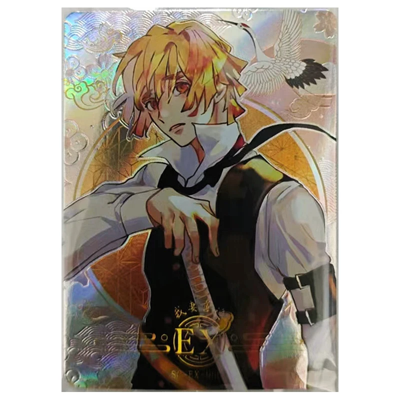 Anime Demon Slayer Toys for boys Kyoujurou Agatsuma Zenitsu Tanjirou Kamado Nezuko Rare EX Collectible Cards Birthday Gift