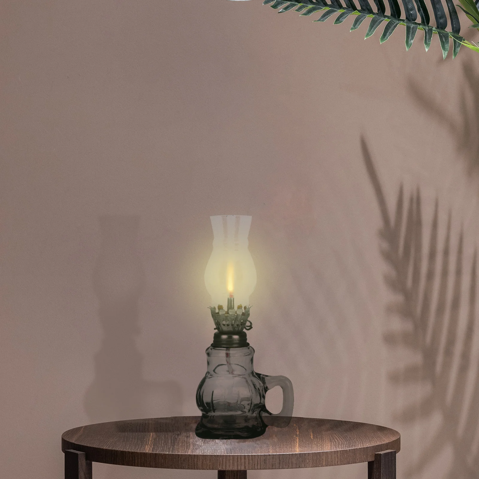 فانوس على شكل مصباح زيتي زجاجي لتزيين قاعة بوذا للمطبخ، تركيبات المظهر الكلاسيكي #1