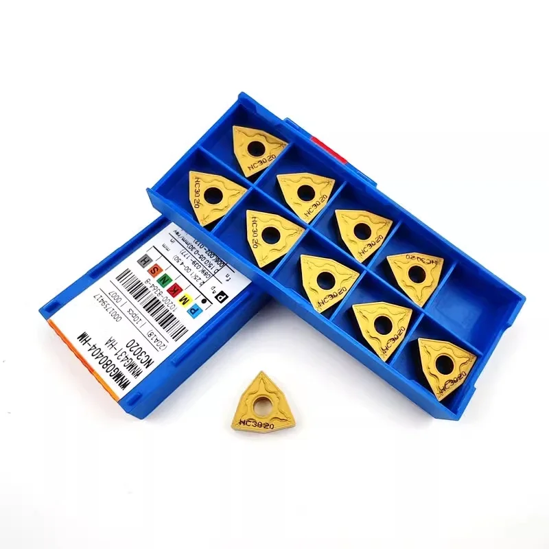 Korloy Cnc Carboneto Torneamento Insere 100 Original Wnmg060404-hm Wnmg080404-hm Wnmg080408-hm Nc3030 Nc3120 Pc9030 10 Pcs