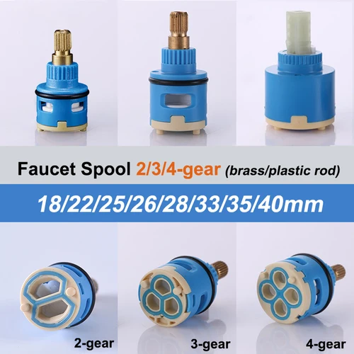 Núcleo de válvula de grifo de 18/22/25/26/28/33/35/40mm, 2/3/4 engranajes, carrete de grifo de agua fría/caliente, accesorios de interruptor de ducha mixto para baño en casa