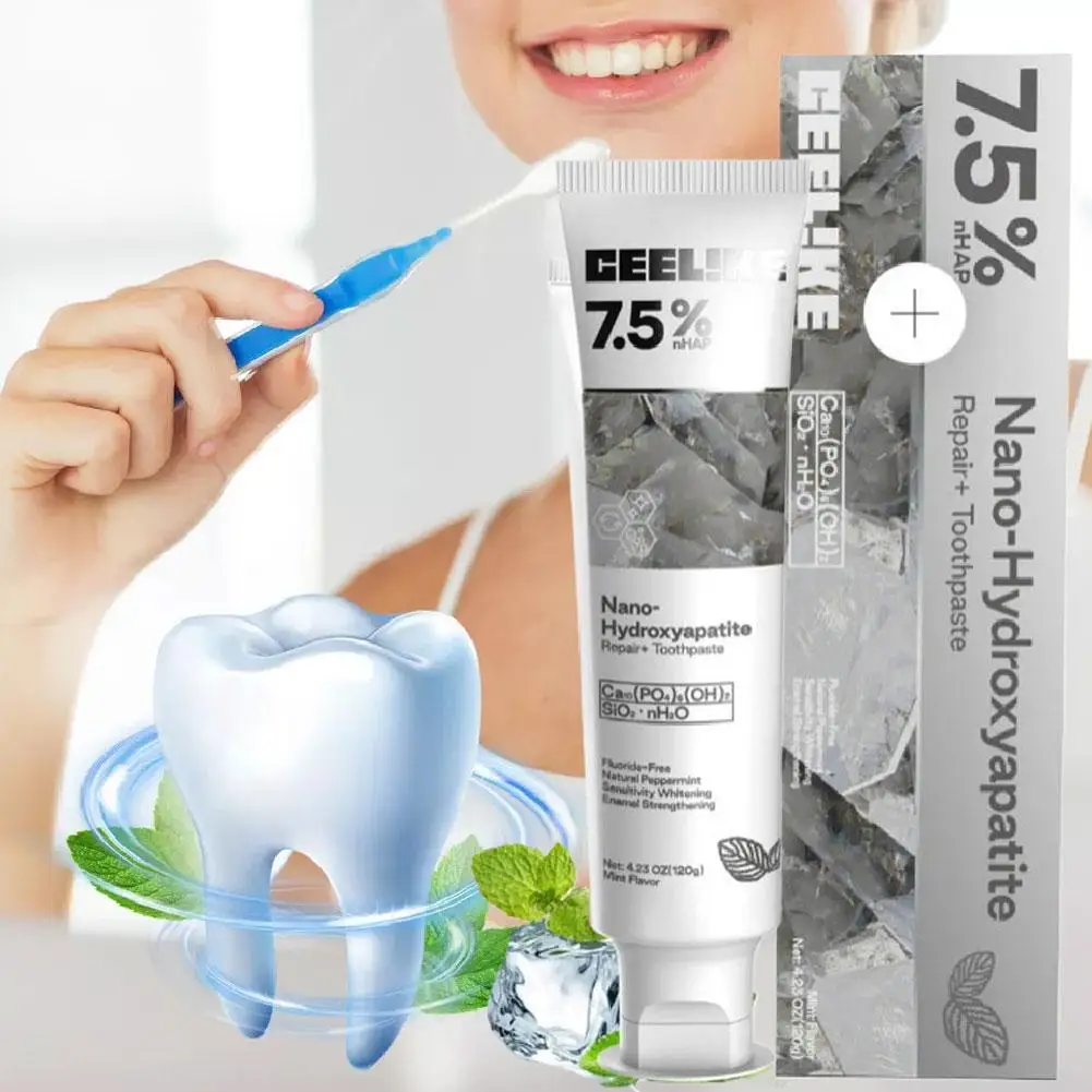 120g 7.5% Hydroxyapatite Probiotic Whitening Toothpaste Enamel Oral Cavity Repair Breath Freshening Teeth Whitener Toothpaste