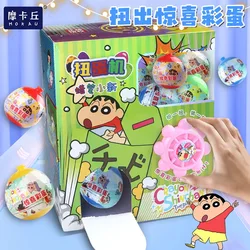 Authentic Crayon Shin chan Twisting Egg Machine Blind Box Surprise Fun Twisting Egg Doll Children's Interactive Toy Gift