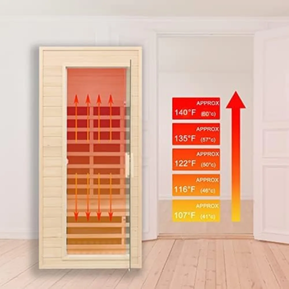 Комната для сауны, инфракрасныеrojos Lejanos De Madera Hemlock, 1200 Vatios, Infrarrojo Lejano EMF Bajo Con Bluetooth, ЖК-дисплей, корпус для сауны