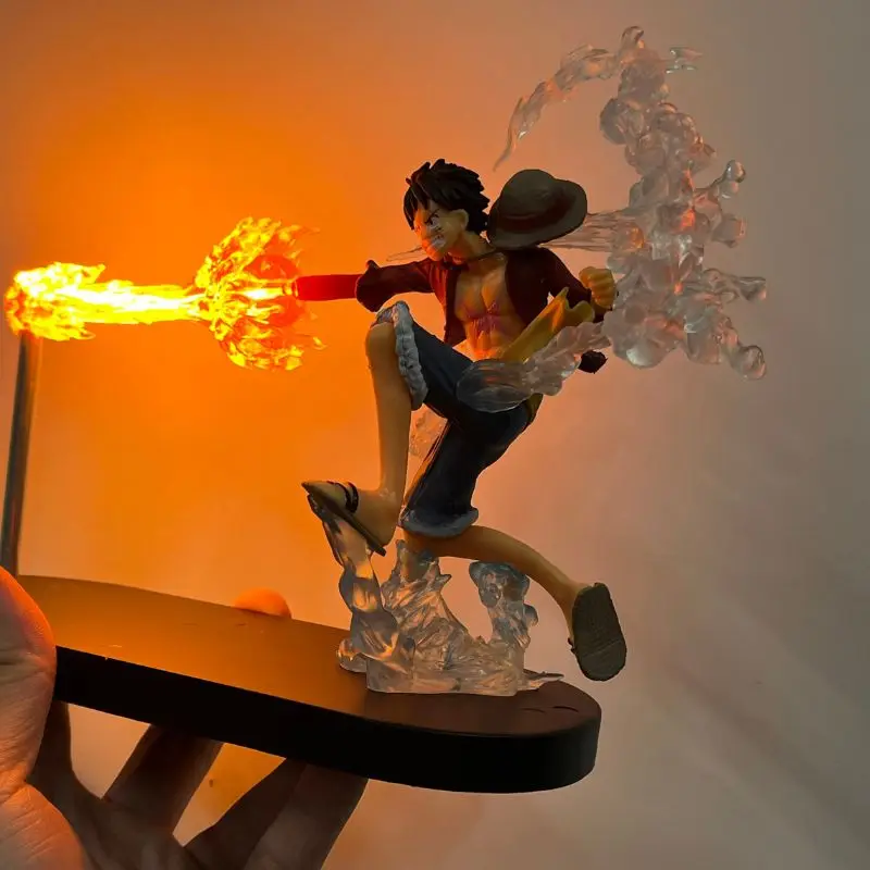 

Горячий огненный кулак Ace и Луффи, ночник ручной работы, настольная лампа, окружающая модель ручной работы, орнамент, настольная коллекция, элитный подарок