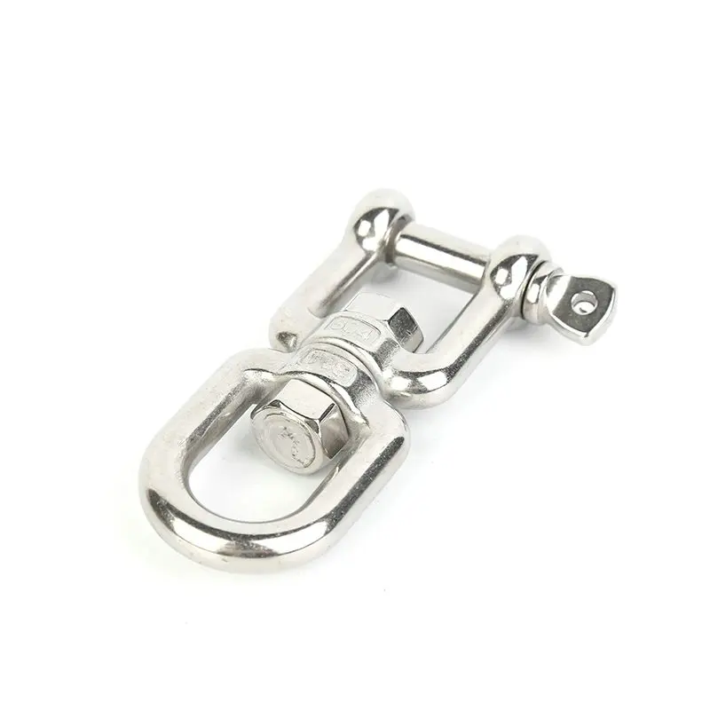 5PCS 304 Stainless Steel Eye Jaw Bolt Swivel Hook Ring Chain Connector Joints 4mm 5mm 6mm 8mm 10mm for Marine Boat Anchor