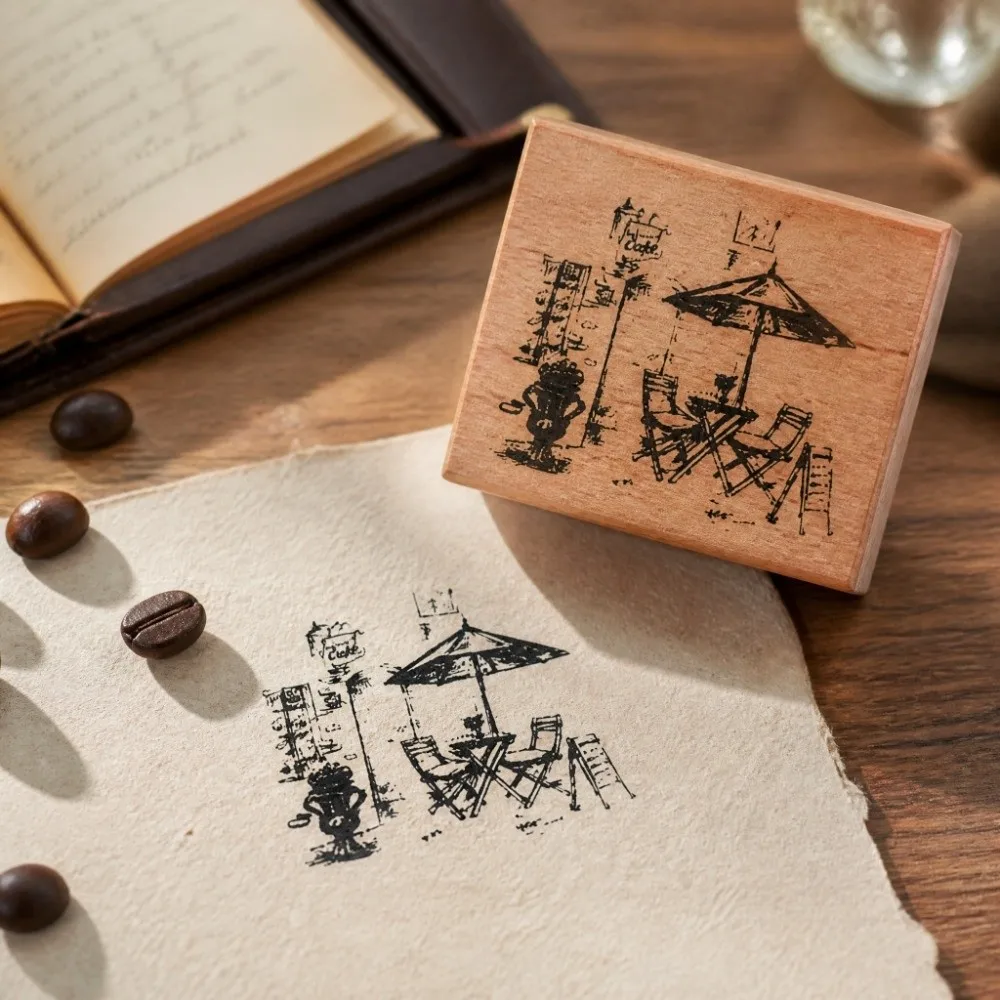 Smooth Natural Beech Wood Beech Wood Journal Stamps Fine Rubber Multiple Vintage Patterns Rubber Stamp Heads Easy To Grip