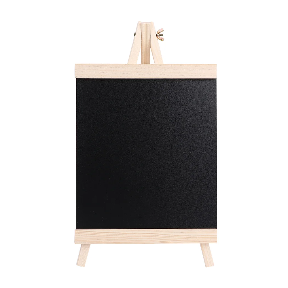 

Mini Drawing Black Desktop Message Chalk Collapsible Chalkboard Wooden Boards Blackboard Pine Wood Easel