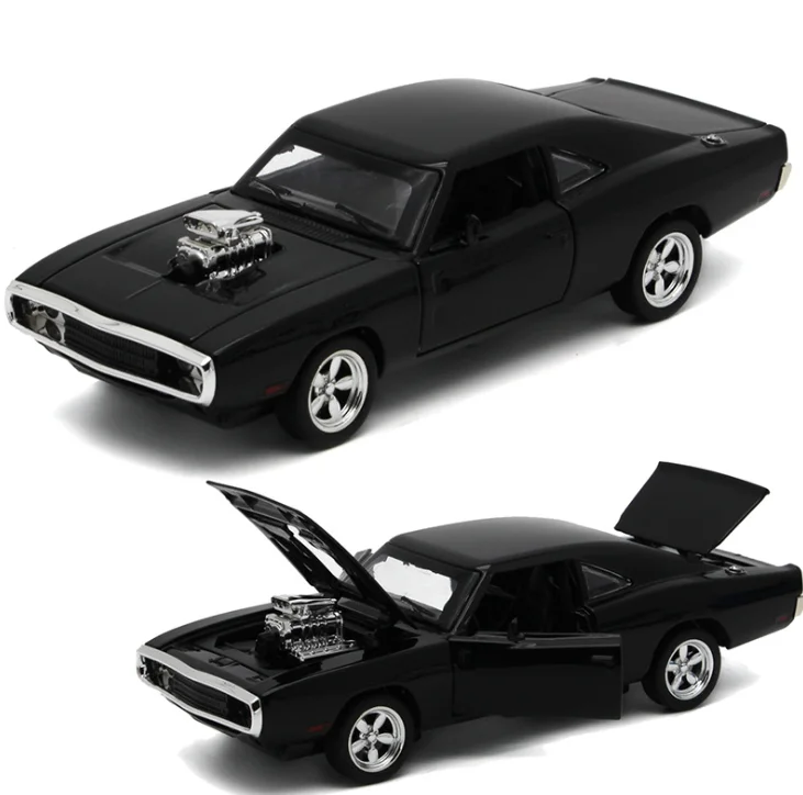 1:32 Fast&Furious Dodge Charger Car Model Diecast Alloy Horses Muscle Vehicle With Sound Light Pull Kid Toy Gift Collection