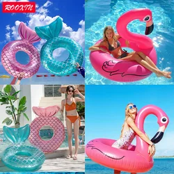 ROOXIN Kid Adult Swim Ring Tube Swim Circle Inflatable Toys For Child  Adult Swimming Ring Float Swim Pool Water Play Equipment