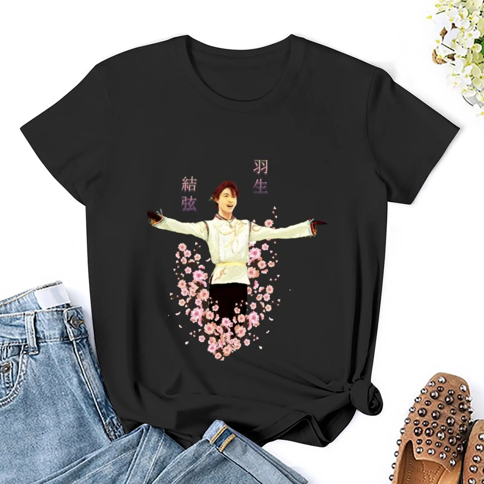 T-shirt imprimé animal Hanyu Yuzuru pour femmes, vêtements esthétiques, médicaments mignons, vêtements pour filles