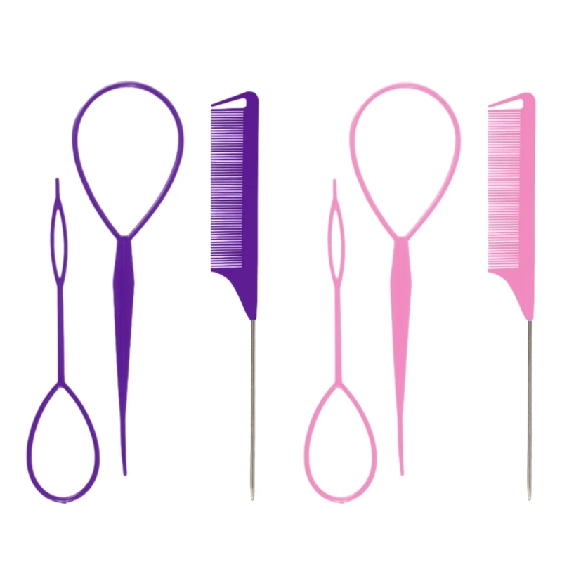 3 unids/set herramienta trenzado francés bucle hacer peinados bandas elásticas para cabello removedor Dropshipping