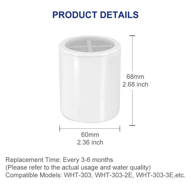 Elemen Filter pengganti baru elemen Filter kualitas tinggi untuk aksesori kamar mandi penyaring air pancuran