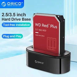 ORICO Hard Drive Docking Station USB 3.0 To SATA HDD Docking Station for 2.5/3.5 Inch SATA HDD Enclosure and SSD Hard Drive Dock
