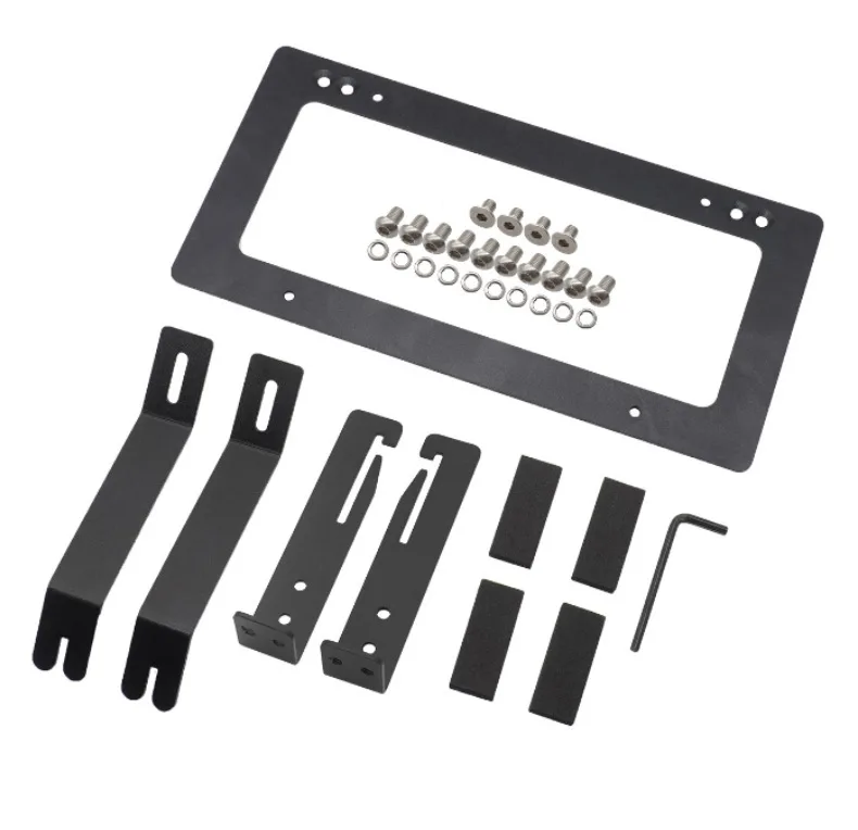 Aluminum Alloy Front License Plate Holder for For ford 2021 2022 Black Matte Finish Meets US Mounting Standards