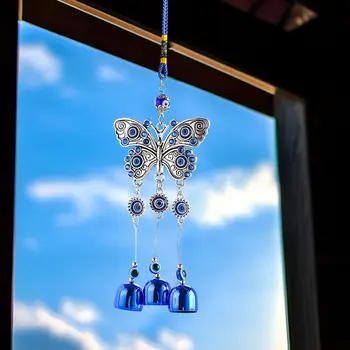 Kamínkový motýl, větrné zvonkohry, turecké zlé oko, modré oko, hudební zvonek, amulet, štěstí, požehnání, ochrana, závěsná dekorace do auta, přívěsek 10 nejlepší prodej turecké párty dekorace - №8