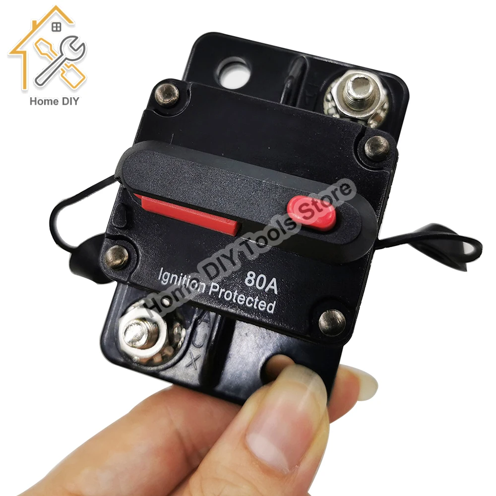 30-300A 12 24 Volt DC Self Recovery Circuit Breaker with Manual Reset Button for Automotive Rv Marine Boat