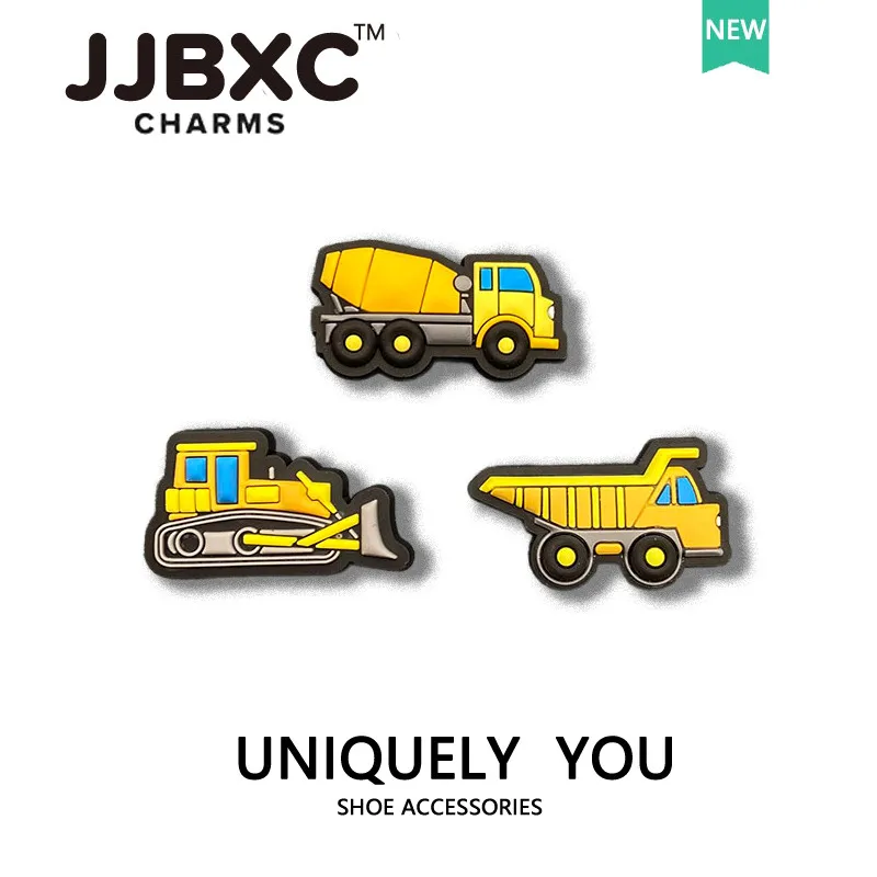 JJBXC CHARM  Shoe Accessories Engineering Vehicle Cartoon Jewelry Shoe Flower DIY Fashion Shoe  decorations