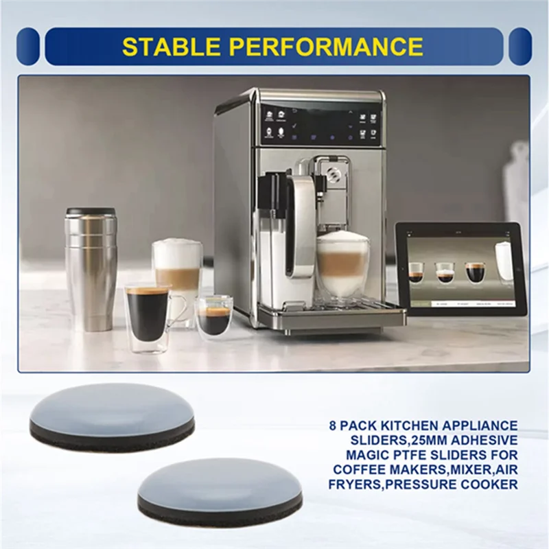 ABDJ-pequeño para cocina, 24 Uds., deslizadores de electrodomésticos autoadhesivos, deslizadores para Hacks para cocina, fácil de mover